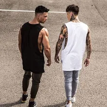 Стильный мужской спортивный жилет для мальчиков эластичный жилет из чистого хлопка для бега и тренировок