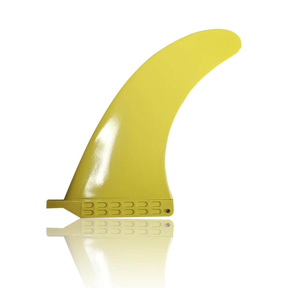 Surf Fin Surfboard Fin with Center Fin, Yellow, Blue, Light Green, Black, White, Single Fin, 7 ", 8", 9 ", Free Gift Screw