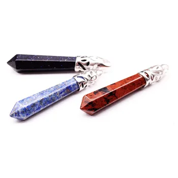 

Ming Hung Hung Crystal Spirit Pendulum Treatment Yunengliang Stone Occupied Crystal Single Tip Six Prism Pendeloque Cut Men And