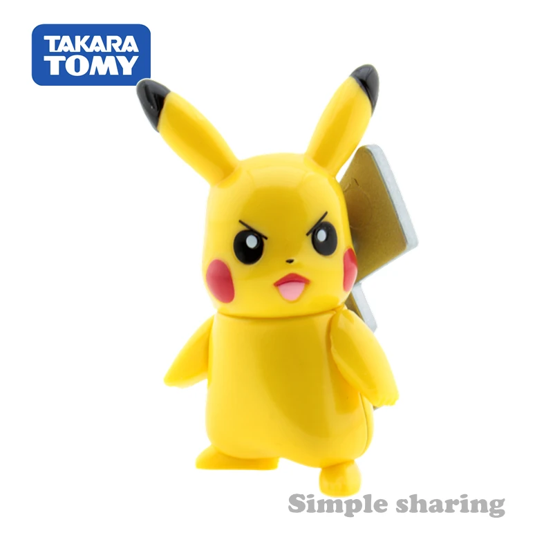 Takara Tomy Tomica Пикачу Рисунок сплава модель комплект с героями Монстры покемона