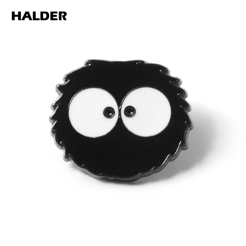 BR0017 halder аниме Мой сосед тонари нет Тоторо пыль металлическая Глянцевая Броши отворот одежда рюкзак сумки джинсовое пальто значки шпильки - Окраска металла: black dust 2