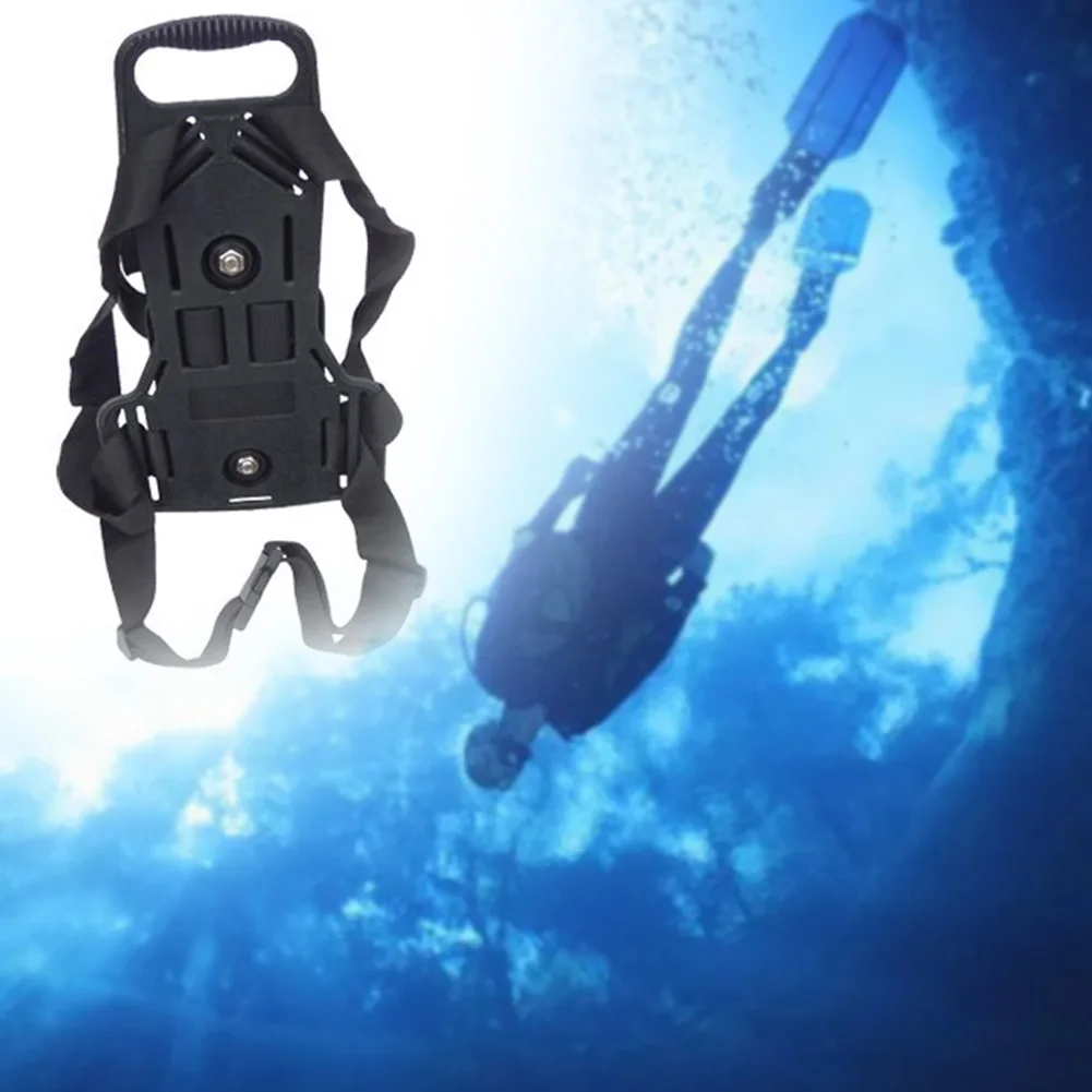 

Nylon Adjustable Strap Scuba Tank Holder Non Slip Black Accessories Durable Back Support Underwater Tool Diving Snorkeling Fixed