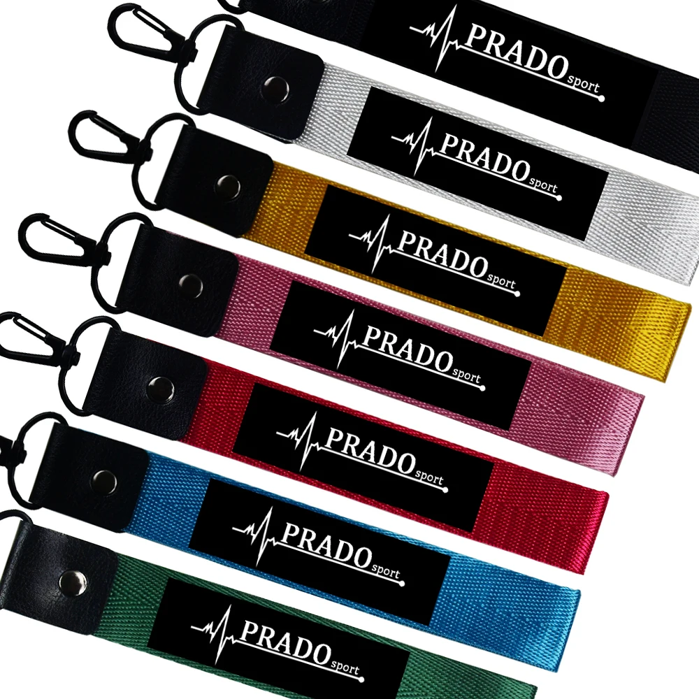 

Car Keychain Badge Jewelry Keyring Motorcycle Key Fob keycord ID Card Phone Lanyards For Iphone TOYOTA PRADO 120 150 accessories