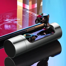 Bluetooth 5,0 наушники с глубоким басом, беспроводные наушники, бинауральные звонки, наушники с 1000 мАч зарядным устройством для iOS и Android телефонов