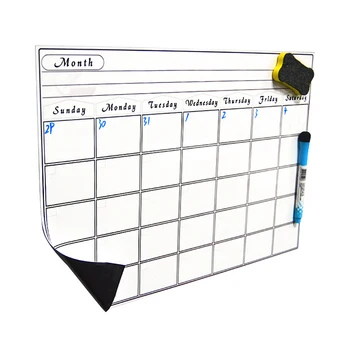 

Weekly Monthly Blackboard Planner Whiteboard Fridge Magnet Flexible Daily Message Drawing Refrigerator Board Study Room Decor
