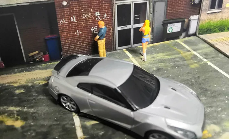 RM фигурка 1: 64 Pee Мужская неудобная женская модель KyoSho TSM Hot Wheels GTR блестящий зеленый автомобиль minigt спичечный ящик
