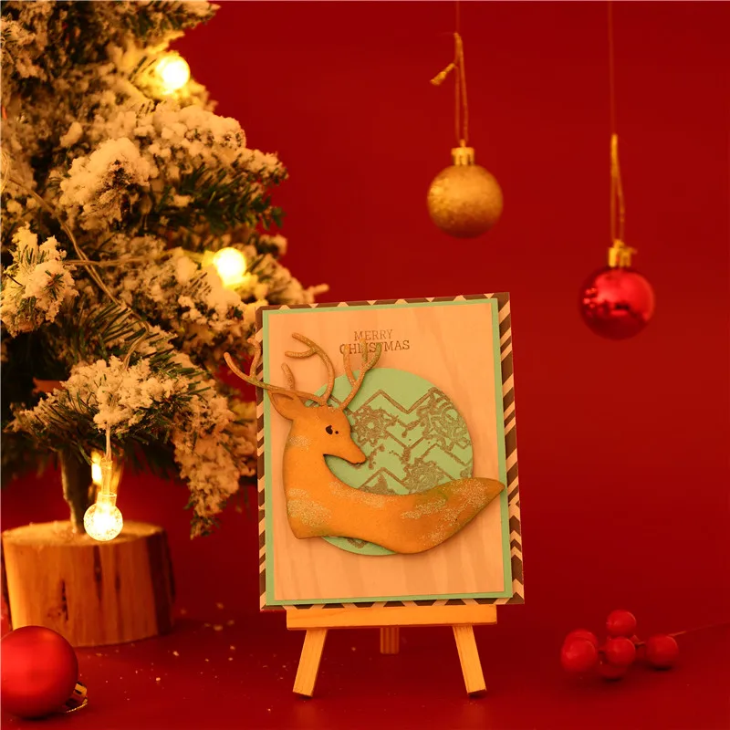 CJCrafts Merry Christmas Elk металлические режущие штампы новые для изготовления открыток Скрапбукинг тиснение высечки трафарет ремесленные штампы