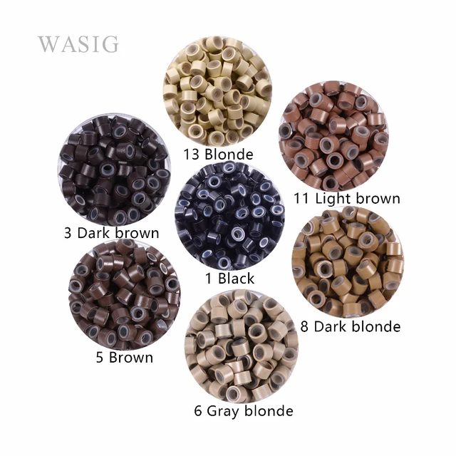 Hair Extension Beads, Black Microlink Beads, 3mm Silicon Beads for Hair  Extensions (1000pcs Black)