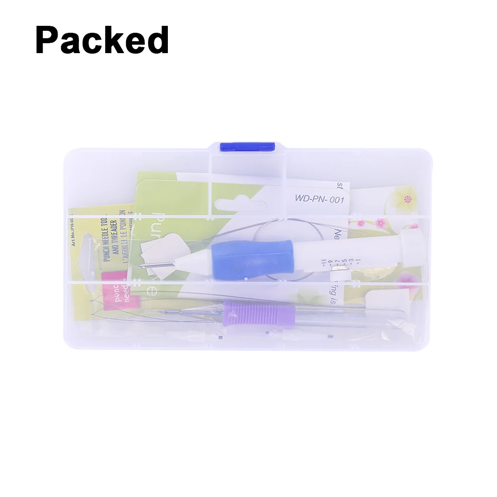 Gift box Удобное прочное ремесло, пластиковое постельное белье, текстильная пряжа, дырокол, игла для шитья, вышивка крестиком, инструмент для плетения, сделай сам - Цвет: Gift box
