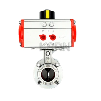 

DN25MM(1'') Single Acting Pneumatic Butterfly Valve Sanitary Welded Quick Install Butterfly Valve Stainless Steel 304