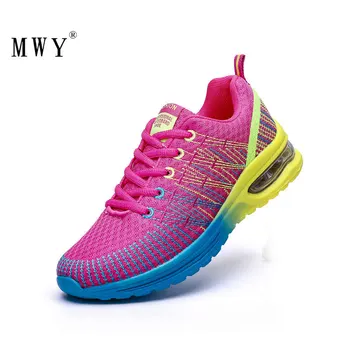 

MWY Women's Sport Shoes Running Shoes For Women Flying Woven Sneakers Breathable Wear Resistant Jogging Shoes Deportivas Mujer