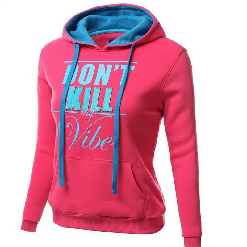 

Wholesale Autumn Woman Hoodies With Hood Top Sweatshirt Letter Print Street Leisure Women Hoodies Sweatshirt Kawaii Clothes SW22