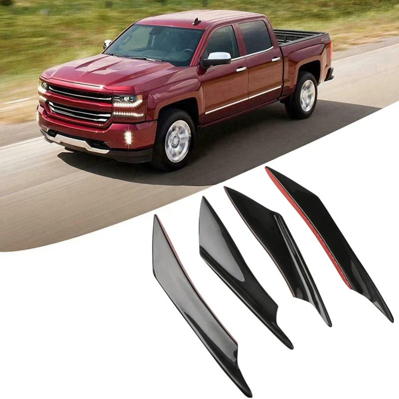 

Carbon Fiber Car Front Bumper Lip Splitter Diffuser Spoiler Fins Canard Car Styling Accessories 4Pcs/Set