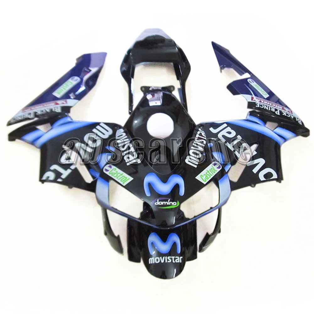 Full Fairing Kit For Honda CBR600RR 2003 2004 CBR 600 RR 03 04 600RR ABS Plastic Injection Motorcycle Cowlings Movistar Matte Black Blue Bodywork |
