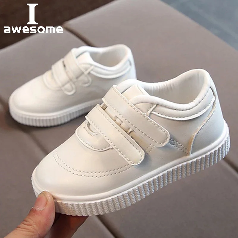 kids sneakers boys shoes girls trainers Children leather shoes white black school shoes pink casual shoe flexible sole fashion