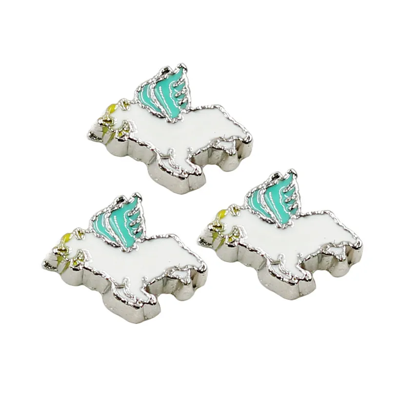 10 шт. Единорог собака черепаха Floating Charms подходит для стекла памяти сила живых
