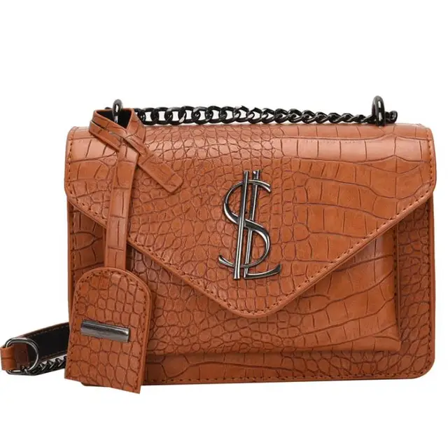 PU Leather Women Messenger Handbags Famous Designer Handbags Luxury Brand Women Bags Lady Classic Plaid Shoulder Crossbody Bags Brown