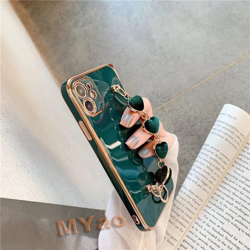 Case de Telefone Pulseira de Luxo para Iphone Mini xr xs se 7 8 Plus 6 6s Colorido Corrente Capa 12 11 Pro Max 2 iphone 12 mini 11 pro max xr