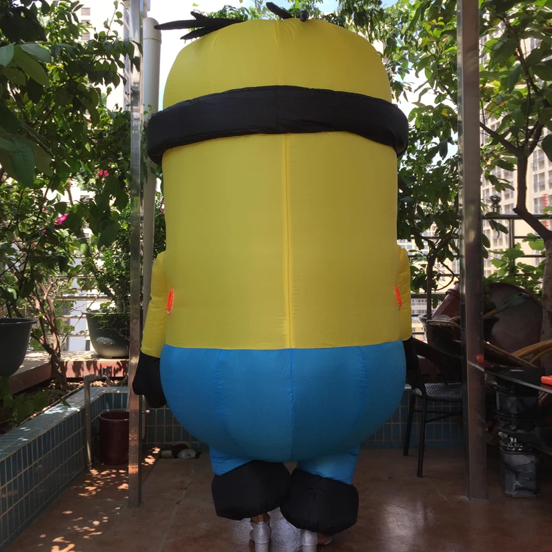 Cosplay Party Inflatable Adult Minion Costume Halloween Despicable Me christmas Mascot Men Women Fancy Dress Cloths Jumpsuit (1)