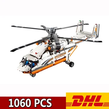 

Technic Series Remote Control Electric Double Rotor Transport Helicopter Model Building Blocks 1060Pcs Bricks Toys Boy Gift