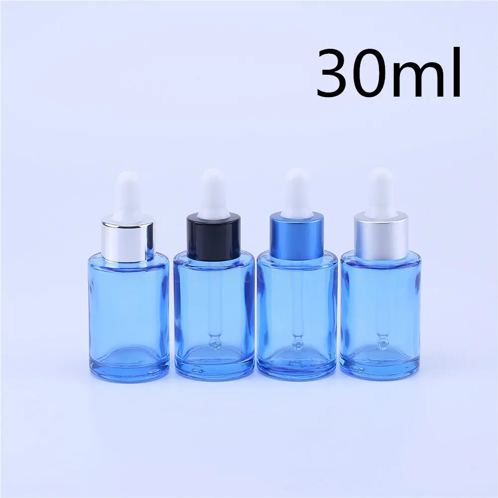 200pcs 30ml blue Glass Bottle With Dropper Essential Oil Bottle, empty Perfume bottles