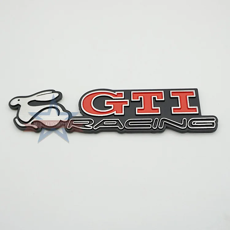 Для vw gti Кролик логотип автомобиля матовый алюминиевый сплав маркировка Volkswagen модифицированные Алюминиевые наклейки