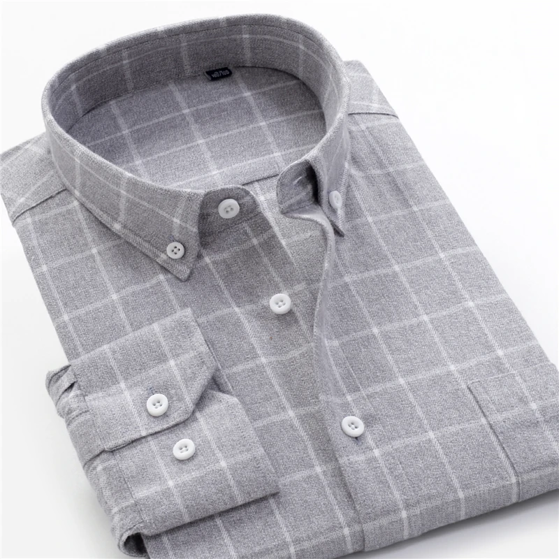 

Plus Zise 7XL 8XL 9XL 10XL Men Casual Plaid Shirt 2019 New 100% Cotton Long Sleeve Business Loose Shirts Male Brand Clothing