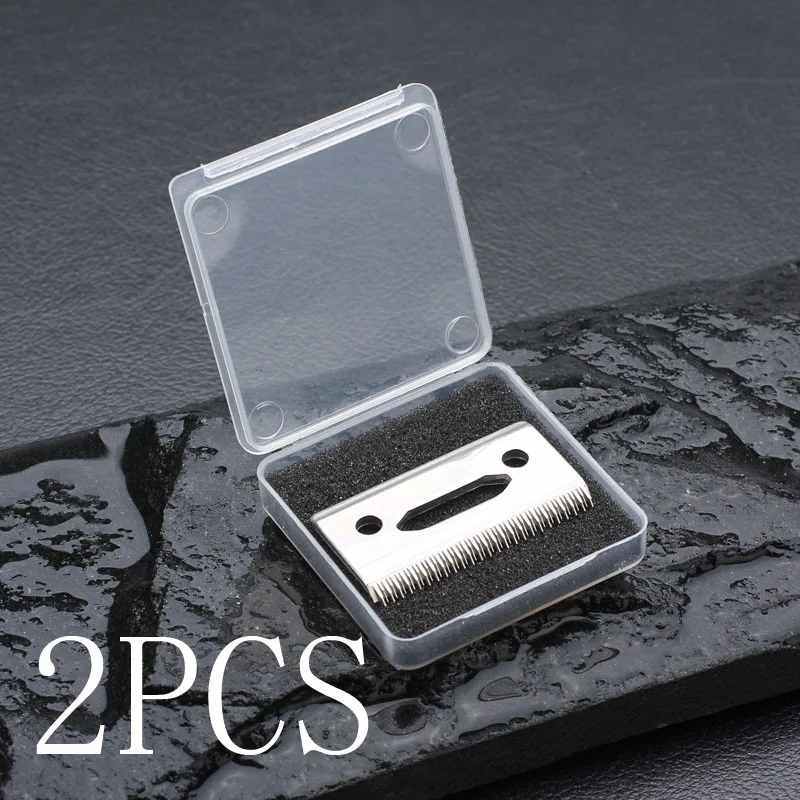 Metal 2 pcs 1/2/10/100 шт 2 отверстия шатается-зуб Керамика подвижное лезвие с коробкой для аккумуляторная машинка для стрижки волос, сменные лезвия бритвы - Цвет: Metal 2 pcs