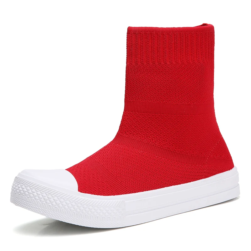 Лидер продаж; носки; теннисные кроссовки; Feminino; Новинка года; спортивная обувь; женская обувь для тенниса; женские спортивные кроссовки - Цвет: Красный