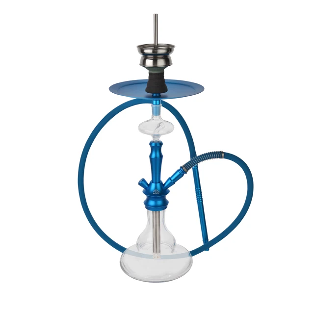 Blue ADMY®Кальян набор 63 см алюминиевый сплав | SShisha патоки Ловца | содержит светящийся тепловой рюкзак | керамический диффузор | нержавеющая сталь - Цвет: Blue