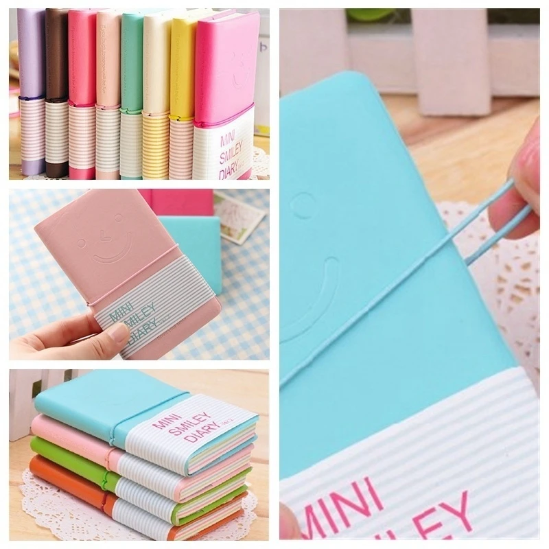 Notebook Mini Mini Smiley Diary Notebook for Student Memo Book Note Pads Stationery Pocketbook ZCX-0158