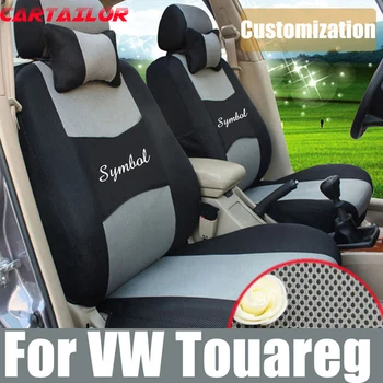 

CARTAILOR custom fit car seat cover set for volkswagen touareg 2008 interior accessories black sandwich seat covers & supports