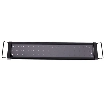 

24 Inch Aquarium Lighting Fish Tank Light Hood with Extendable Brackets, White and Blue LEDs US Plug