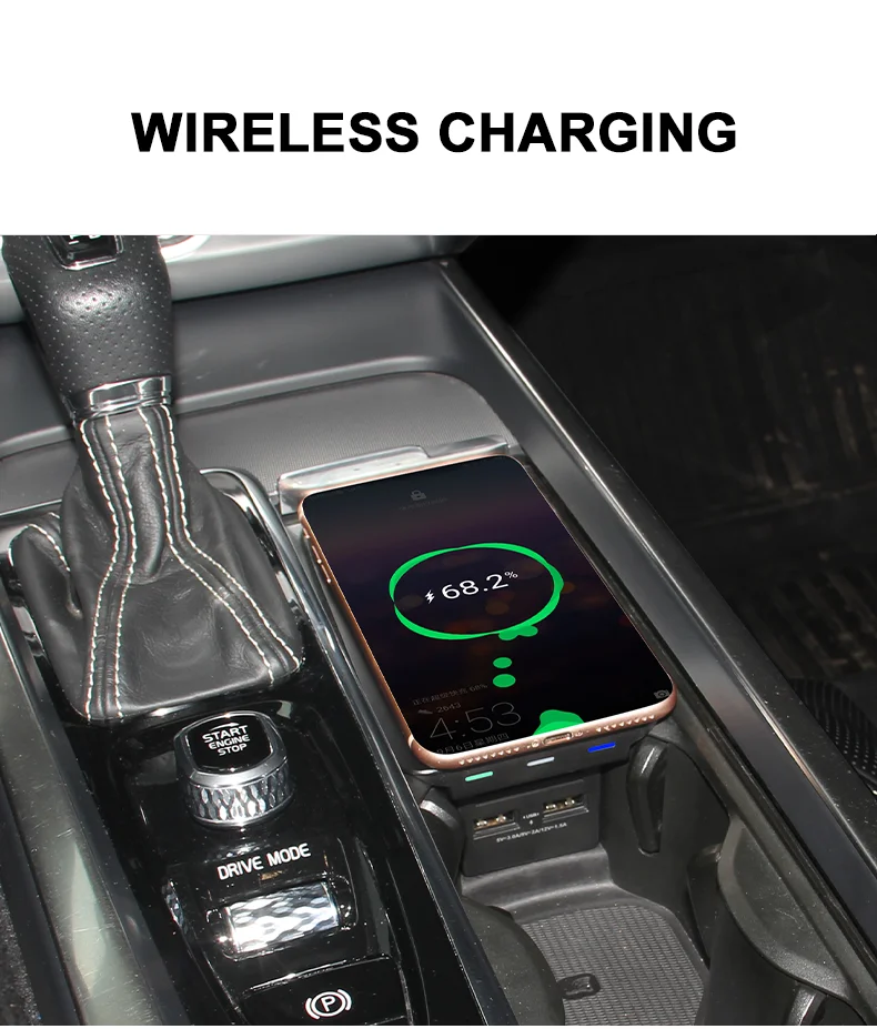 ワイヤレス充電器ボルボXC90 V60 XC60 S90 V90 NewS60電話