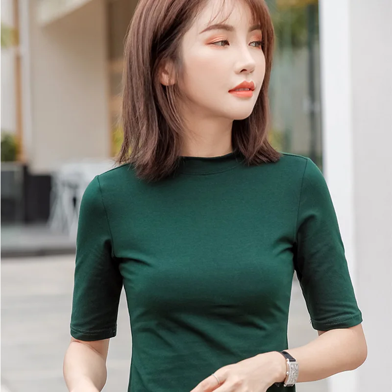 Remidoo T-shirt Oversize Donna Girocollo Manica Corta - 95% Cotone, Verde Chiaro, Taglia XL, Casual Larga