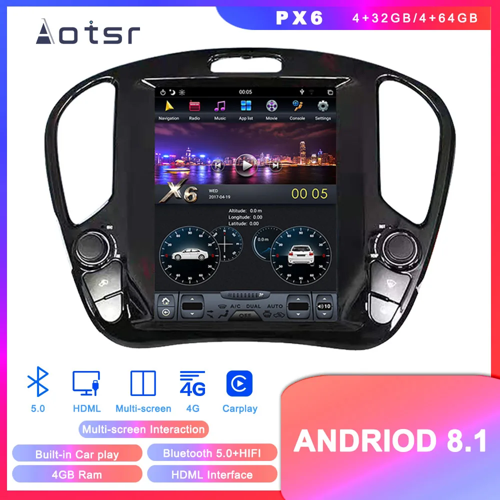 Android 8 1 Tesla style GPS навигация для Infiniti ESQ/Nissan Juke 2011 2018 авто радио Coche стерео