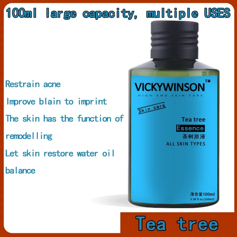 Tea tree essence 100ml Natural Tea Tree Esssence Anti Acne Cream Moisturizing Oil Control Pimple Acne Treatment Cream Face
