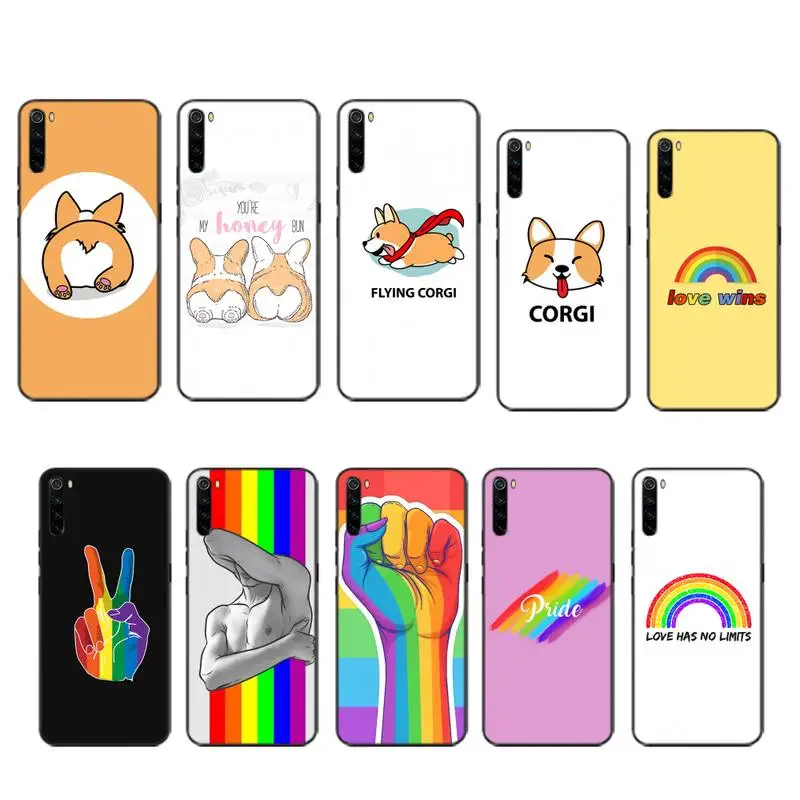 

FFboost rainbow ins dog case coque fundas etui for xiaomi note max mi 3 7 8 9se Redmi 7 7a 8 8t 10 pro lite cases cover