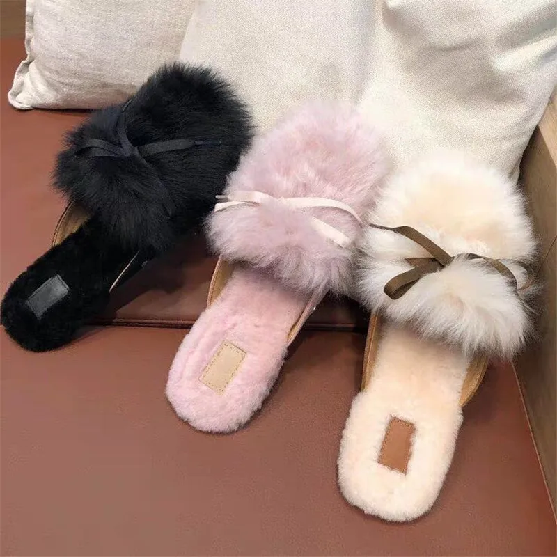 Warm Winter Flats Lace Up Loafers Warm Fur Flats Sheep Wool Shoes Round Toe Women Shoes Comfort Casual Single Female Shoes