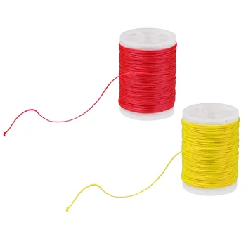 

2 Pieces 110m Strong Pull Archery Bow String Serving Material Bowstring Thread Protect Archery Serving Thread Yellow + Red