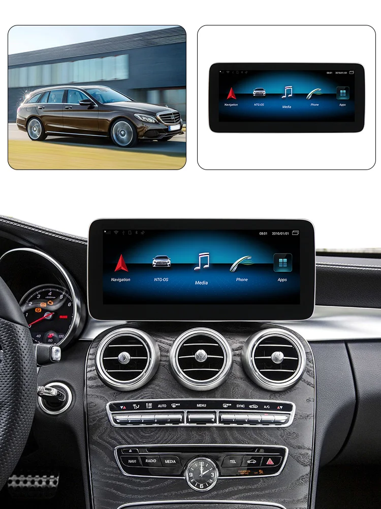 4G Lte 10,25 ''ips экран 4+ 64G Android 9,0 автомобильный Радио gps навигатор плеер для Mercedes Benz GLC C Класс W205