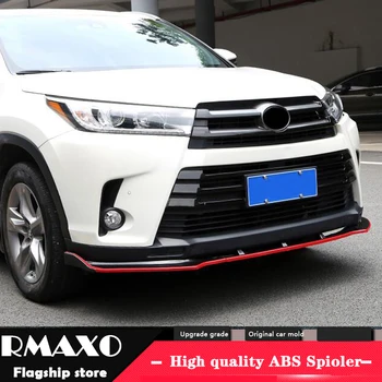 

For TOYOTA Highlander Body kit spoiler 2018 Highlander ABS Rear lip rear spoiler front Bumper Diffuser Bumpers Protector