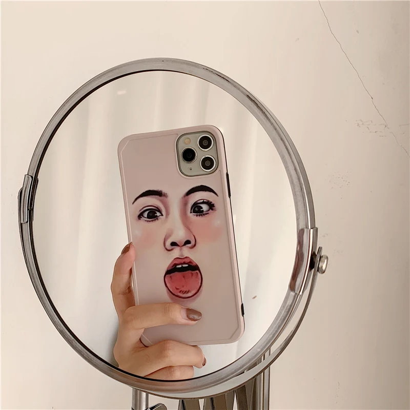 Милый чехол с рисунком лица для iphone 11 pro max apple 7 8 6 X XS XR мягкий телефона задний Чехол