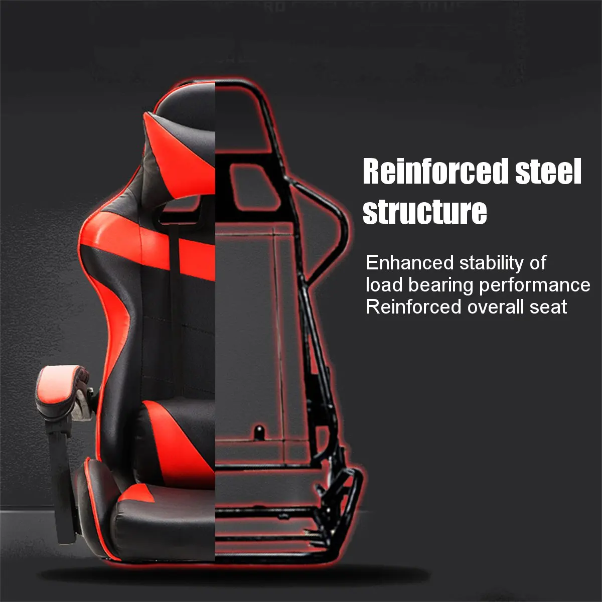 PU Leather Racing Gaming Chair Office High Back Ergonomic Recliner With Footrest Professional Compu
