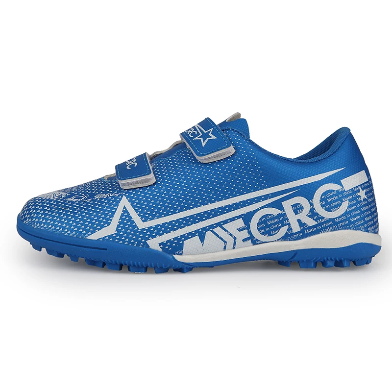 Original children's soccer shoes non-slip nail training long nails phantom sports shoes sports professional Ace football shoes - Цвет: blue