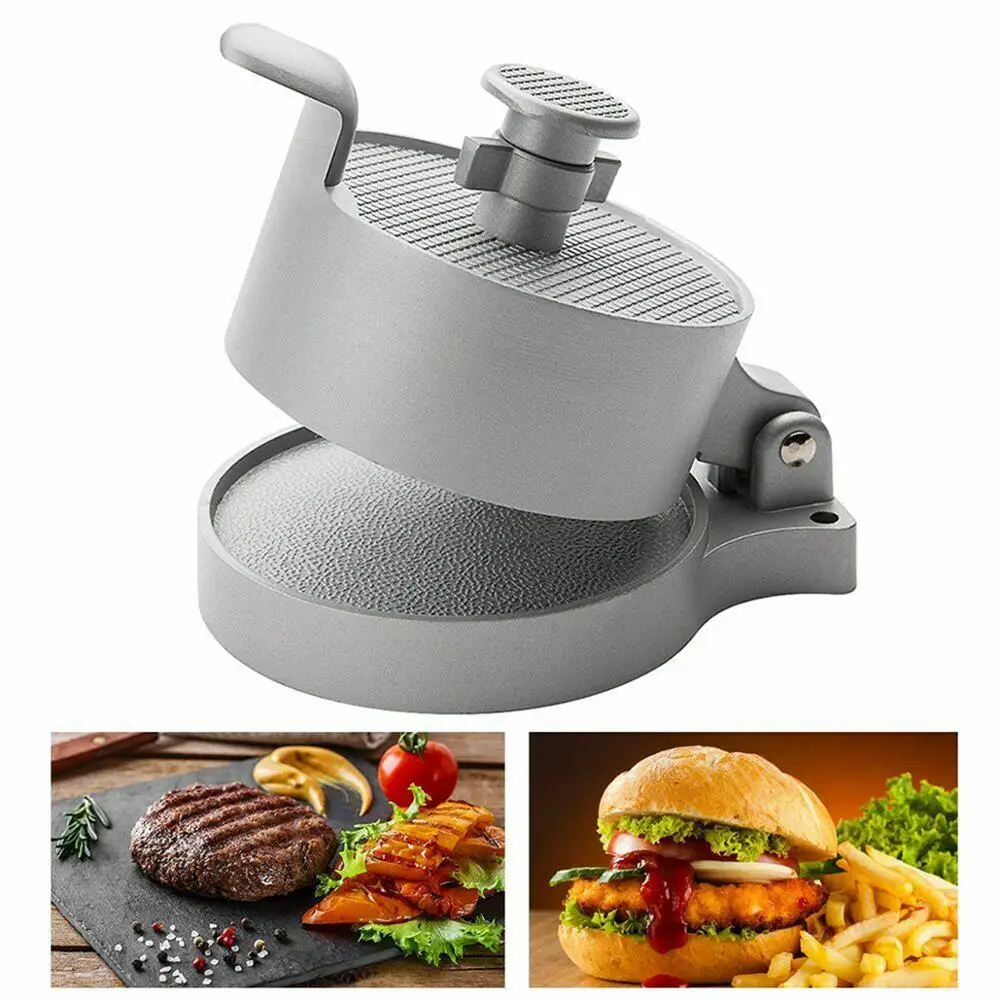 Burger Press Hamburger Patty Maker Mold Meat Aluminum Alloy Non-Stick Kitchen