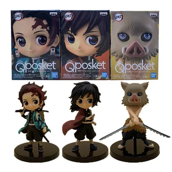 

Demon Slayer Nezuko Zenitsu Tanjirou Giyuu Inosuke Q Ver. Action Figures Toys Kimetsu no Yaiba Anime PVC Figurine Toy 3pcs/set
