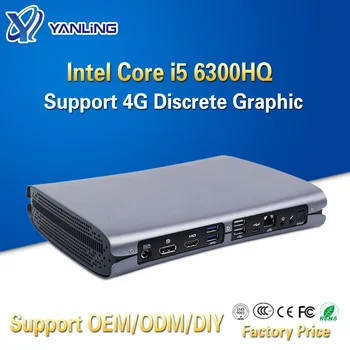 

Yanling High End Gaming Computer Skylake Intel Core i5 6300HQ Quad Core Office Mini PC Support GTX960M 4G Discrete Graphic Card