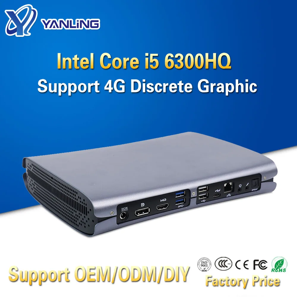 Yanling высококачественный игровой компьютер Skylake Intel Core i5 6300HQ четырехъядерный