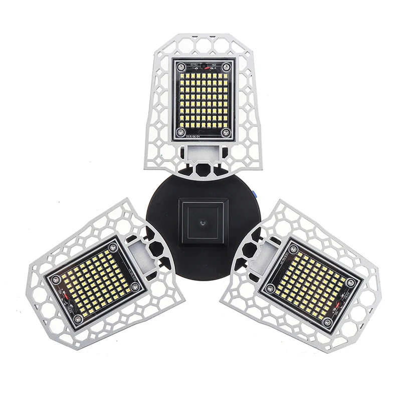 E26 100W 12000LM 6000K складной деформированный светодиодный датчик света высокий отсек свет гаражная лампа AC 100-270V промышленное освещение для склада